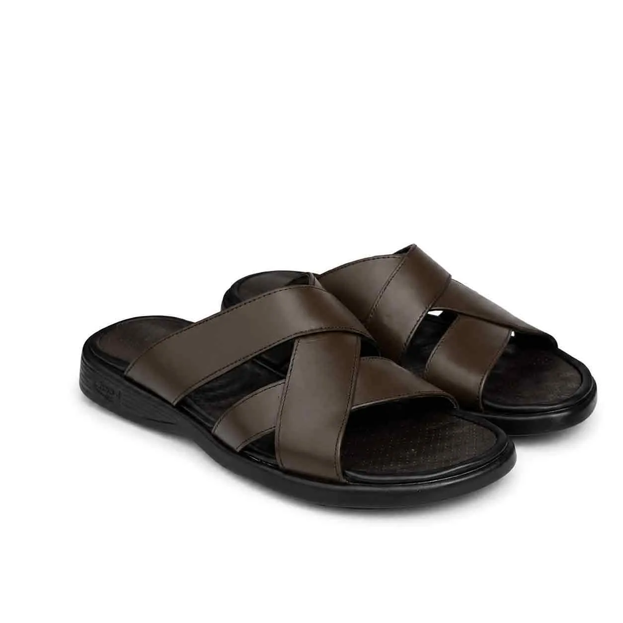 Sandale pour homme 216 marron cuir  miniature